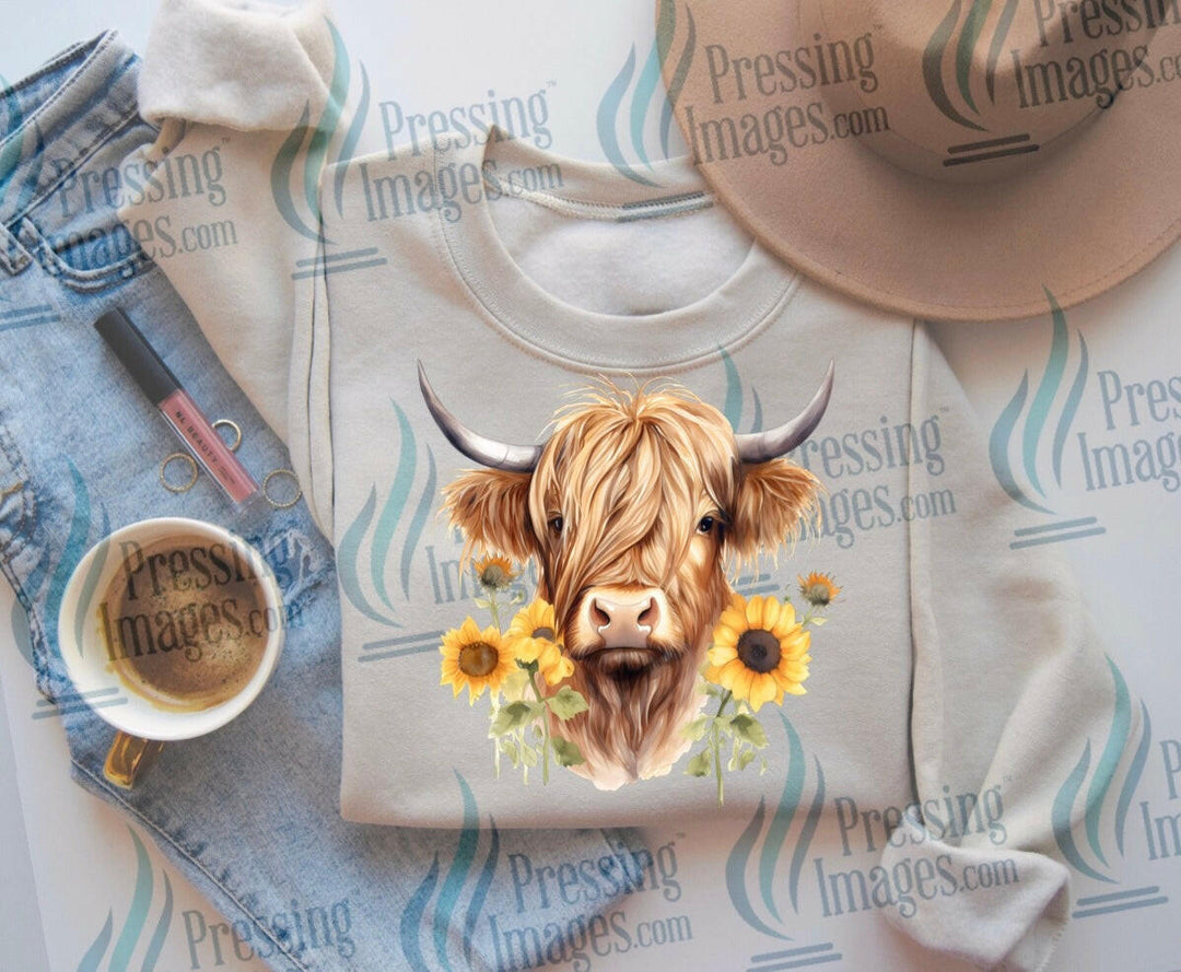 DTF: 745 Highland cow - Pressing Images