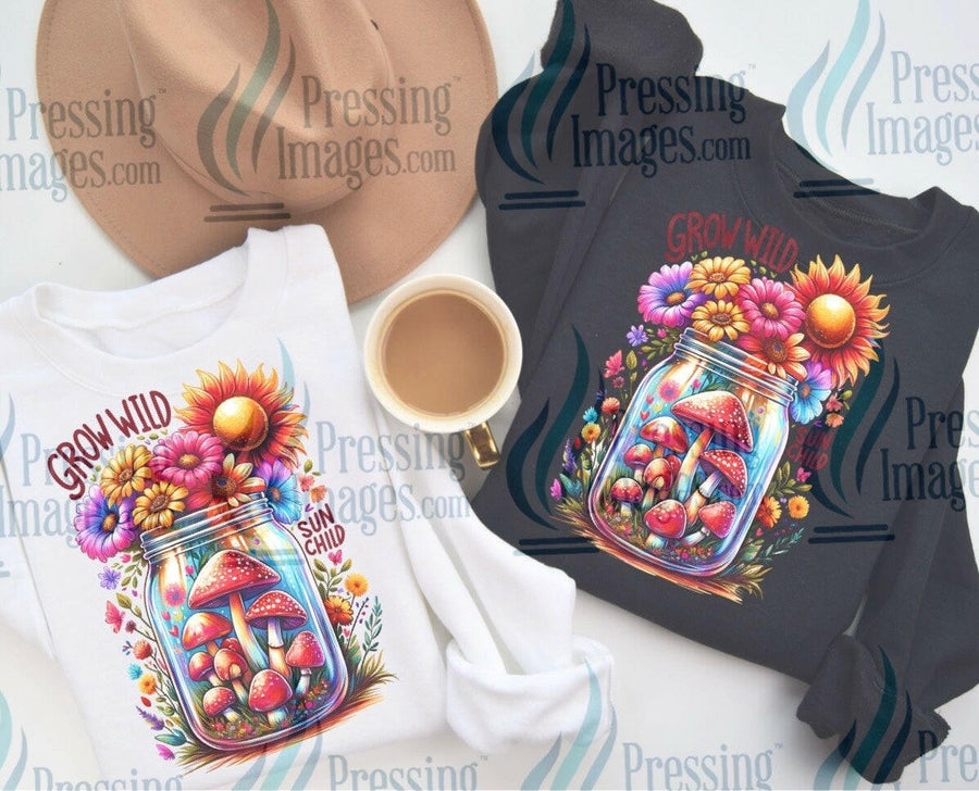 DTF: 797 Grow wild sun child - Pressing Images