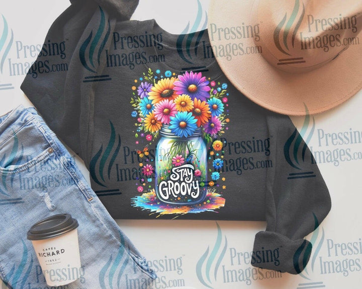 DTF: 802 Stay groovy - Pressing Images