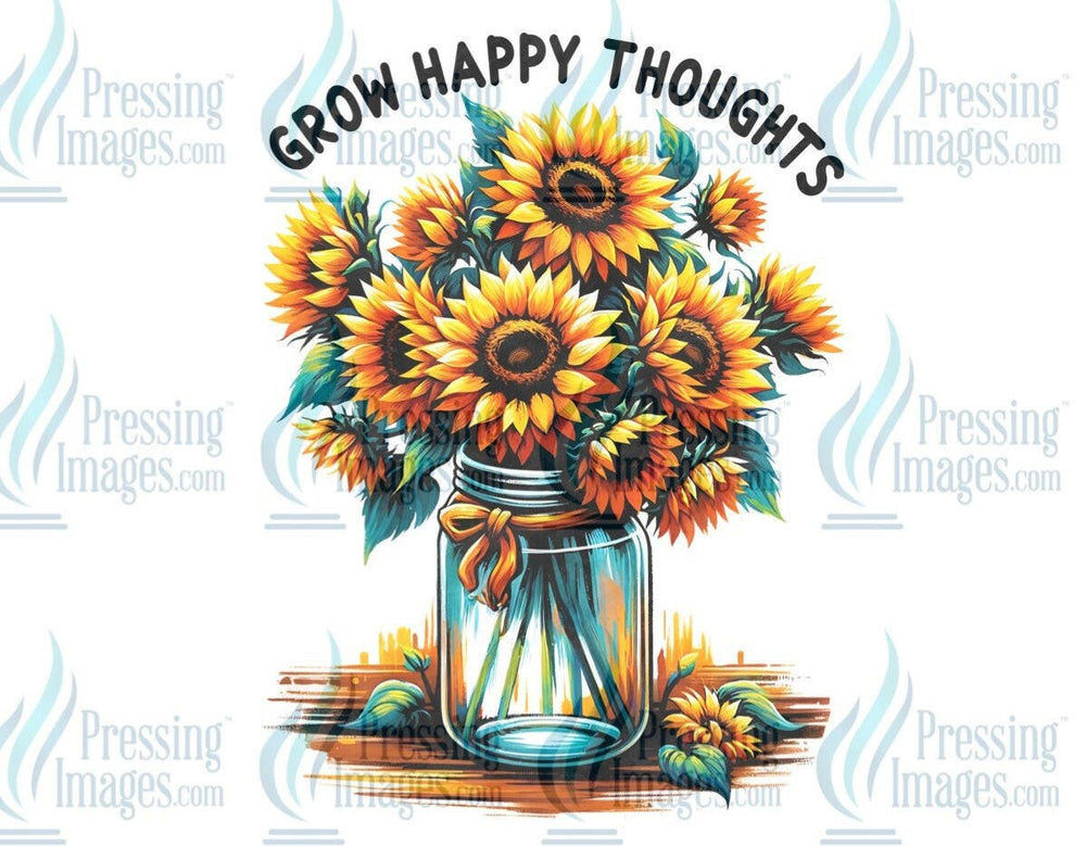 DTF: 807 Grow happy thoughts - Pressing Images