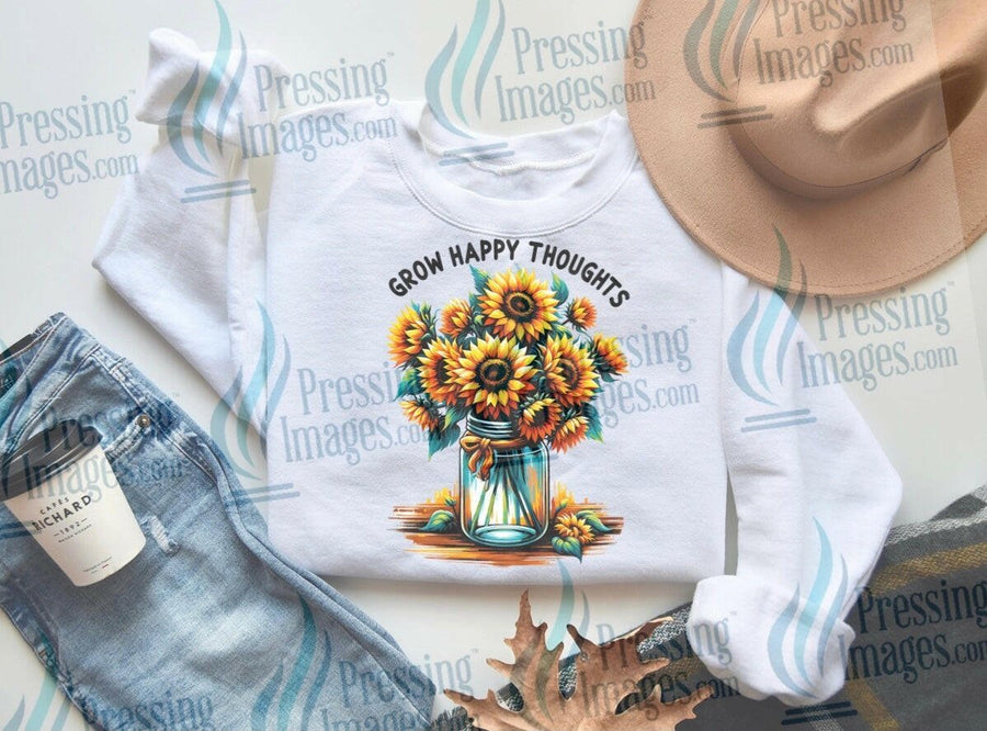 DTF: 807 Grow happy thoughts - Pressing Images