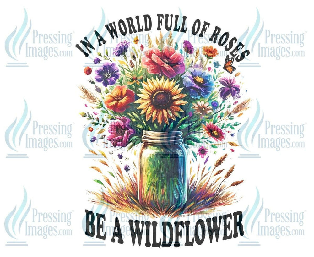 DTF: 808 Be a wildflower - Pressing Images