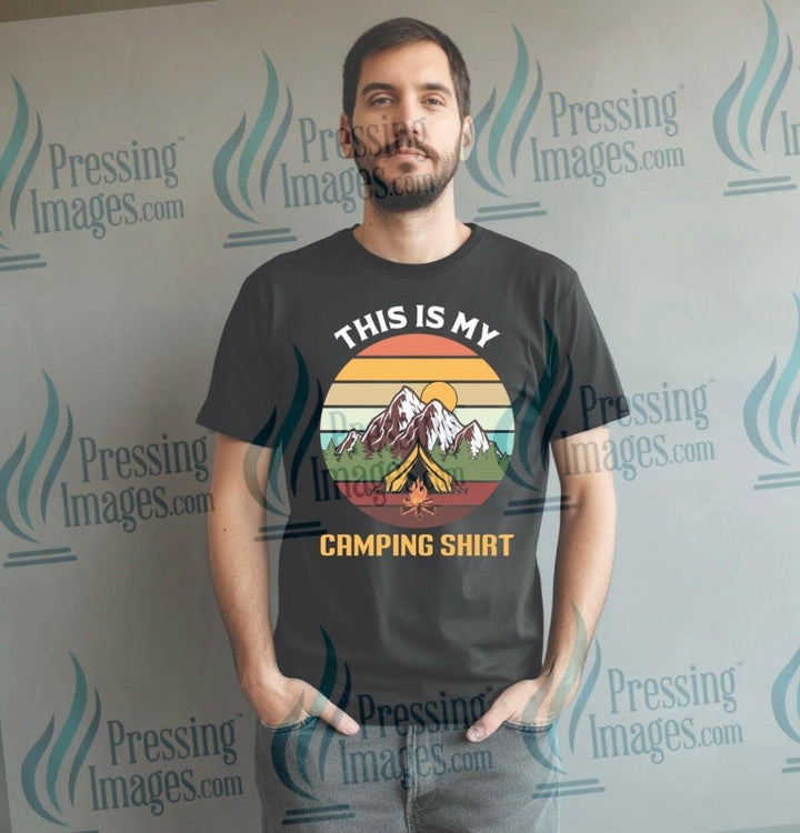 DTF: 809 This is my camping shirt - Pressing Images