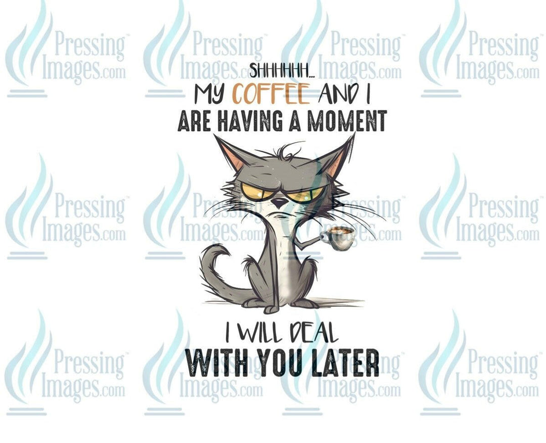 DTF: 857 Shhh my coffee and I are having a moment - Pressing Images