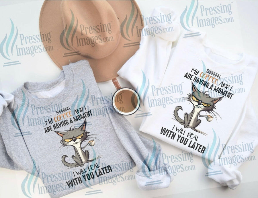 DTF: 857 Shhh my coffee and I are having a moment - Pressing Images