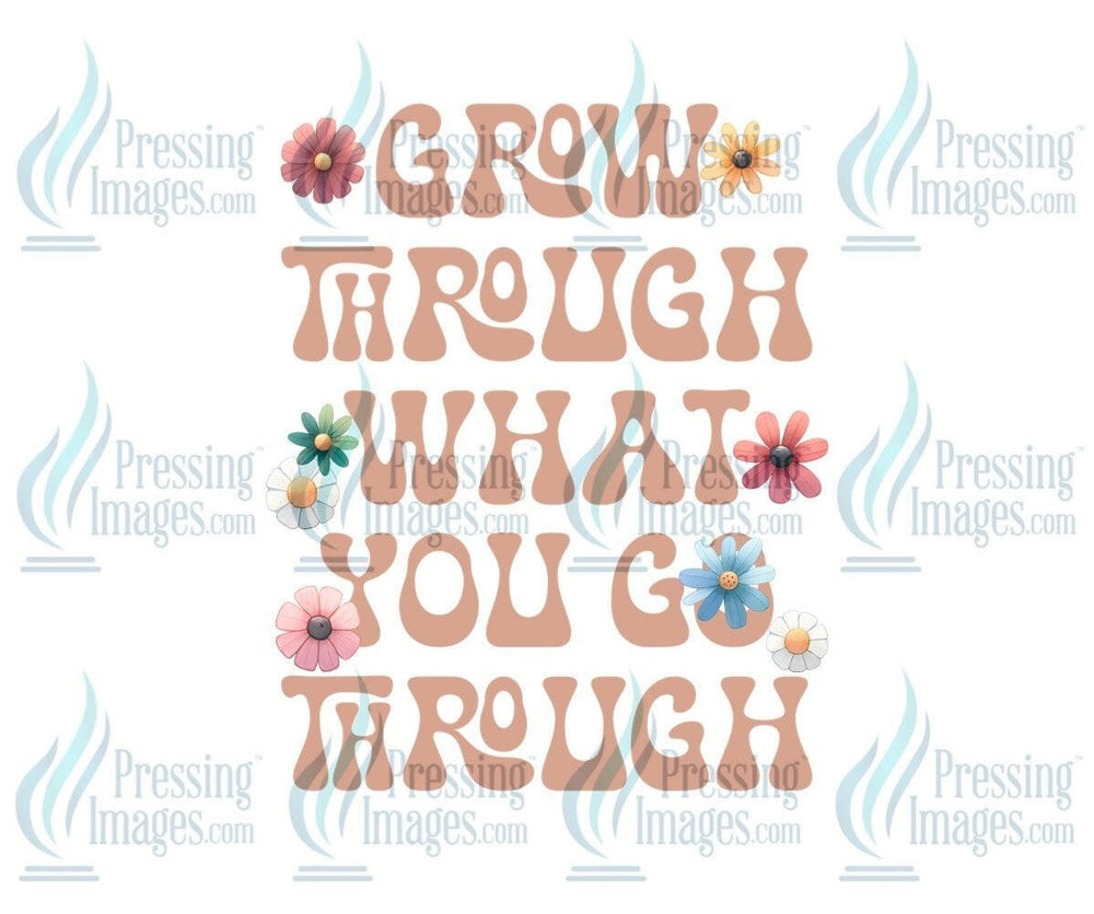 DTF: 897 Grow through what you go through - Pressing Images
