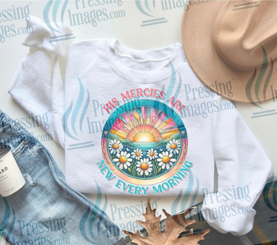 DTF: 907 His mercies are new every morning - Pressing Images