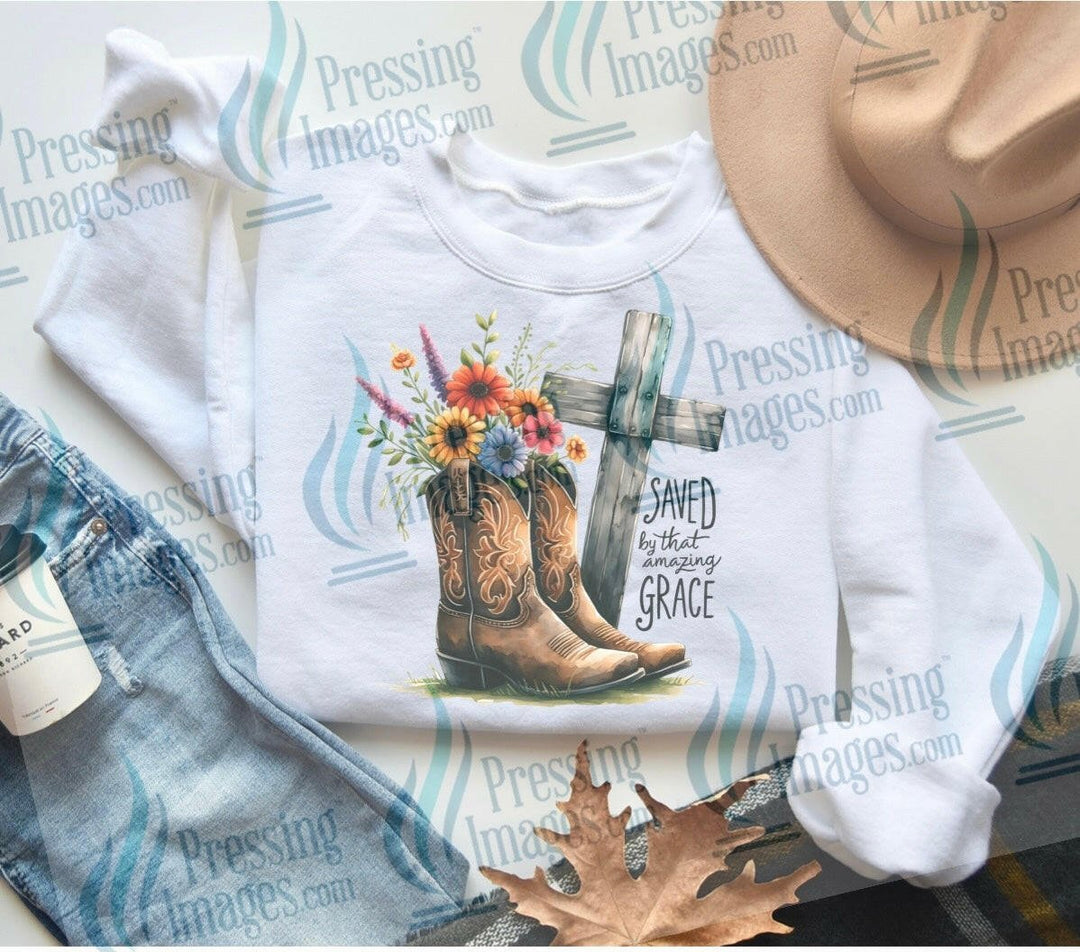 DTF: 910 Saved by that amazing grace - Pressing Images