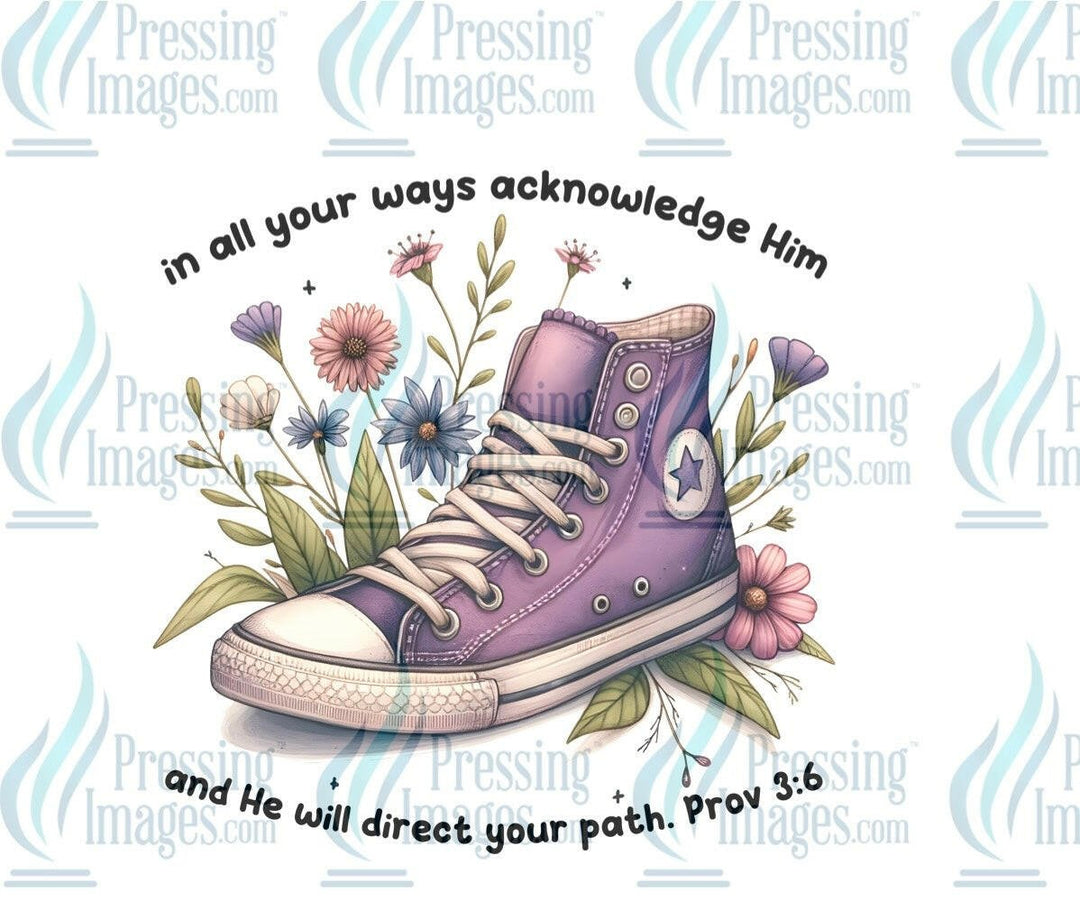 DTF: 914 He will direct your path - Pressing Images