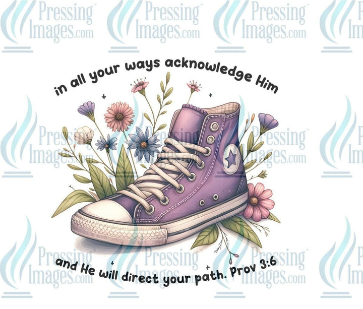 DTF: 914 He will direct your path - Pressing Images