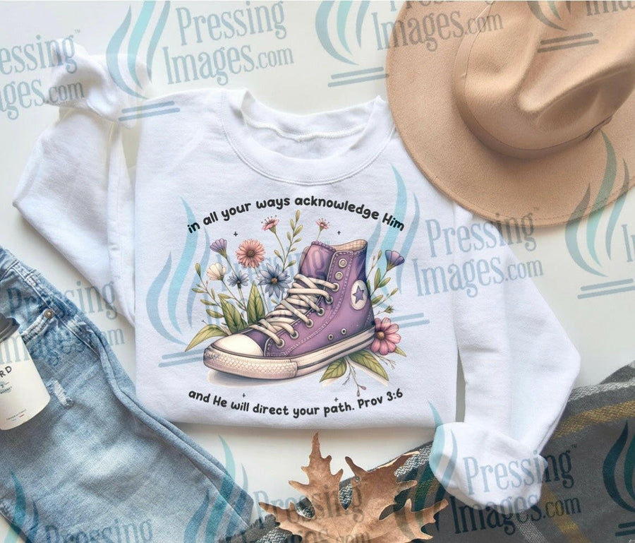 DTF: 914 He will direct your path - Pressing Images