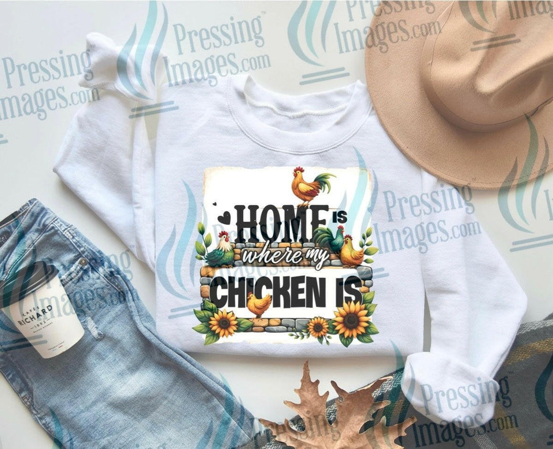 DTF: 919 Home is where my chicken is - Pressing Images