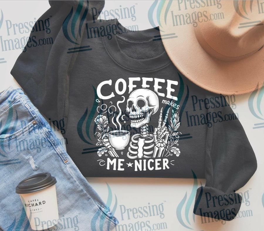 DTF: 983 Coffee makes me nicer - Pressing Images