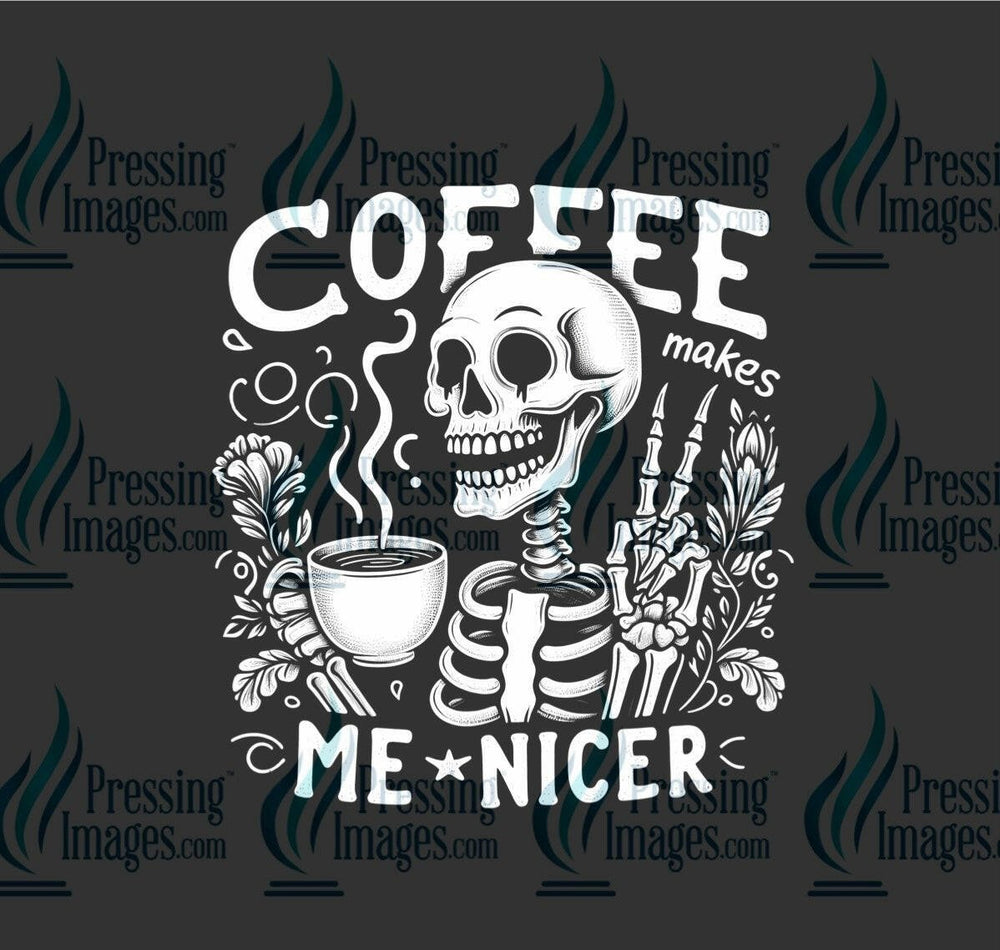 DTF: 983 Coffee makes me nicer - Pressing Images