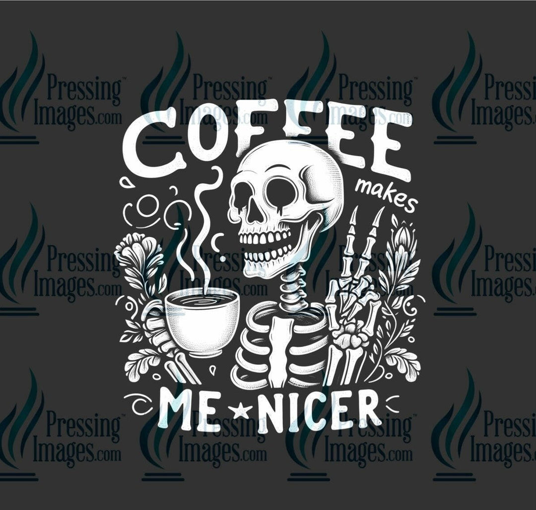 DTF: 983 Coffee makes me nicer - Pressing Images