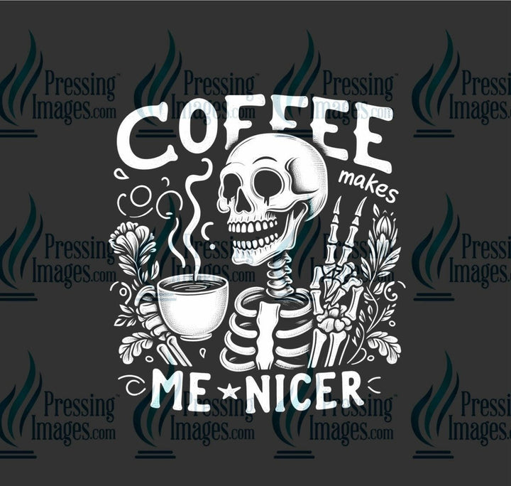 DTF: 983 Coffee makes me nicer - Pressing Images