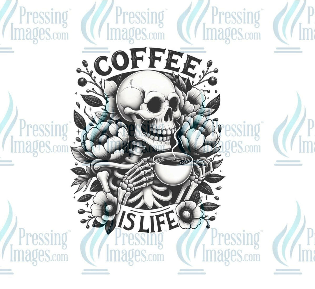 DTF: 984 Coffee is life - Pressing Images