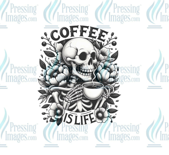 DTF: 984 Coffee is life - Pressing Images