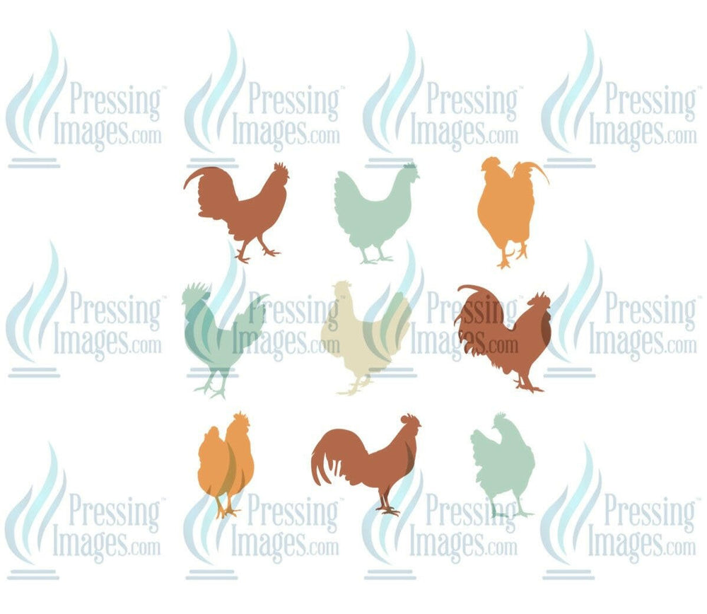 DTF: 986 Chickens - Pressing Images