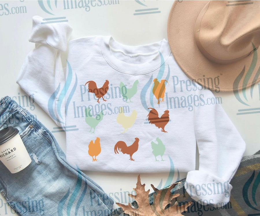 DTF: 986 Chickens - Pressing Images