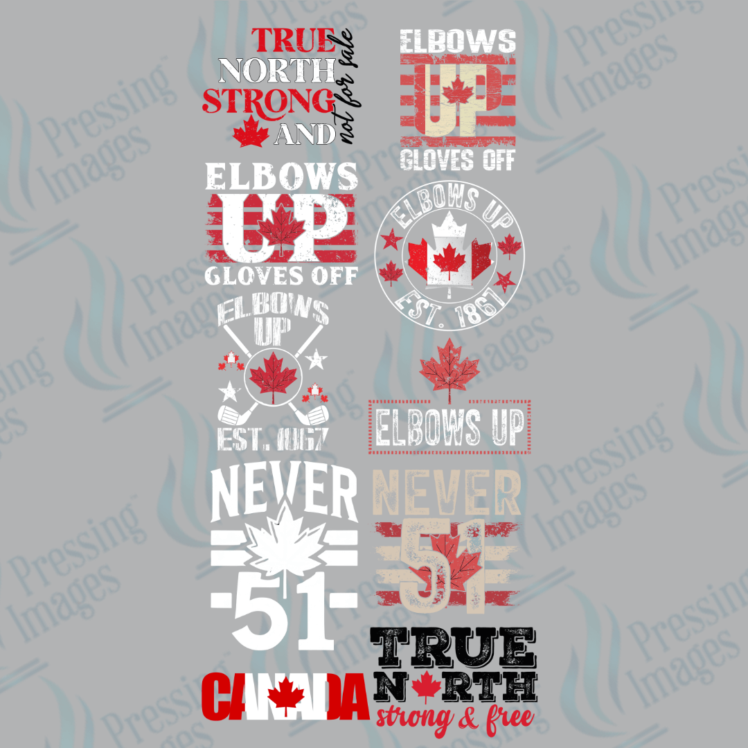 DTF GS 3745 Canada Pre Made Gang Sheet 22.5x48" - Pressing Images