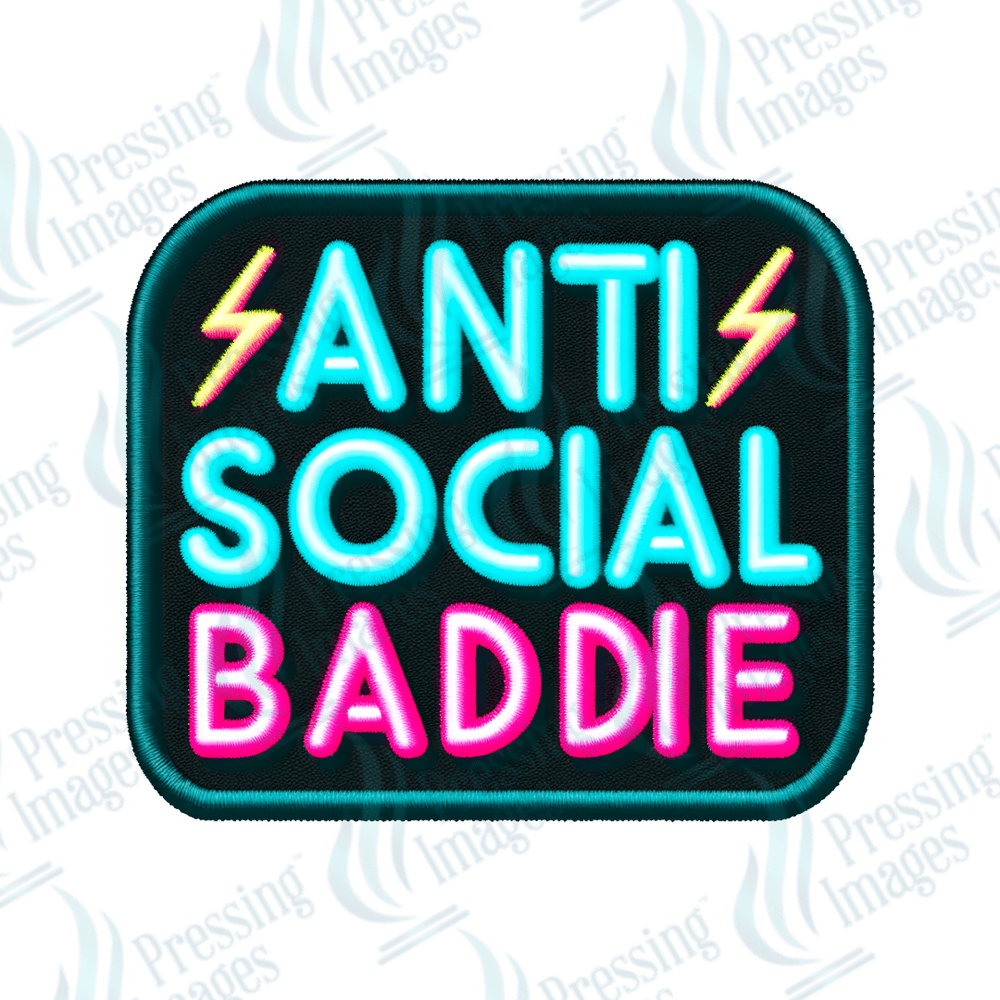 DTF HP 1000 Antisocial baddie 3 PK - Pressing Images
