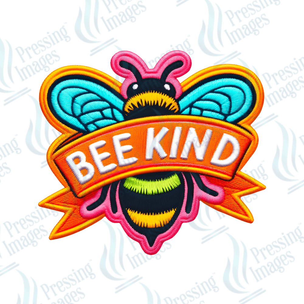 DTF HP 1026 Bee Kind two 3PK - Pressing Images
