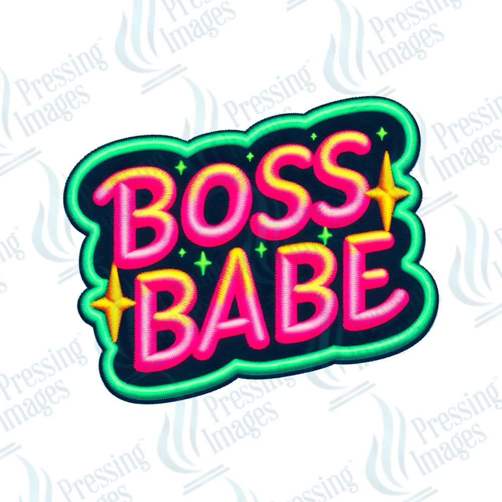 DTF HP 1028 Boss babe 3PK - Pressing Images