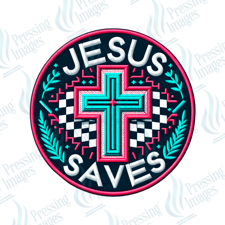 DTF HP 1045 Jesus saves one 3PK - Pressing Images