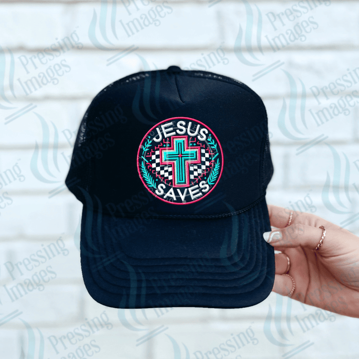 DTF HP 1045 Jesus saves one 3PK - Pressing Images