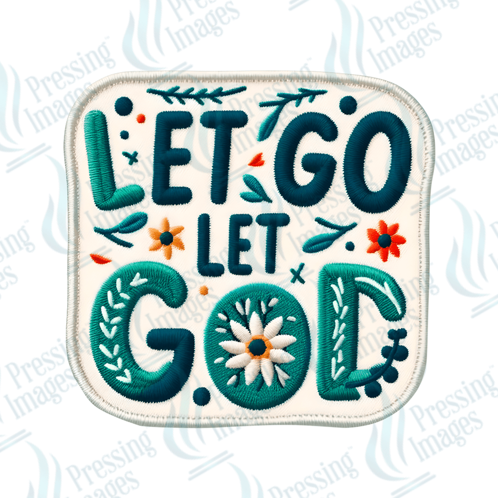 DTF HP 1053 Let go let God 3PK - Pressing Images