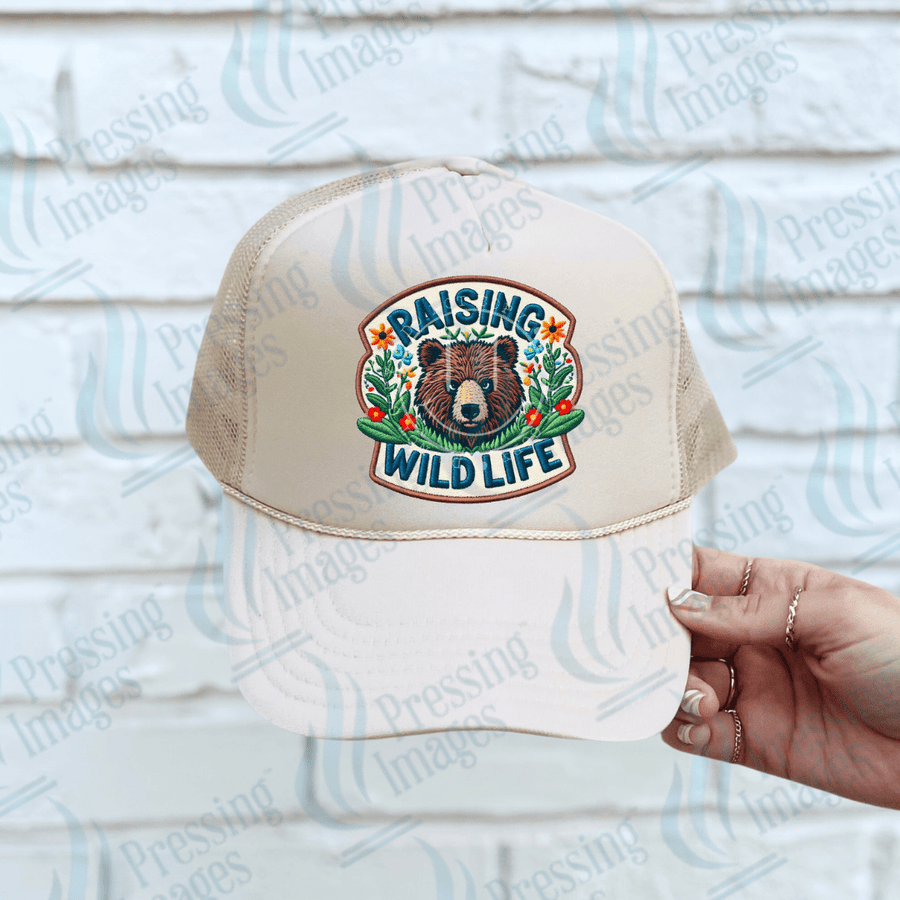 DTF HP 1069 Raising wildlife bear 3PK - Pressing Images