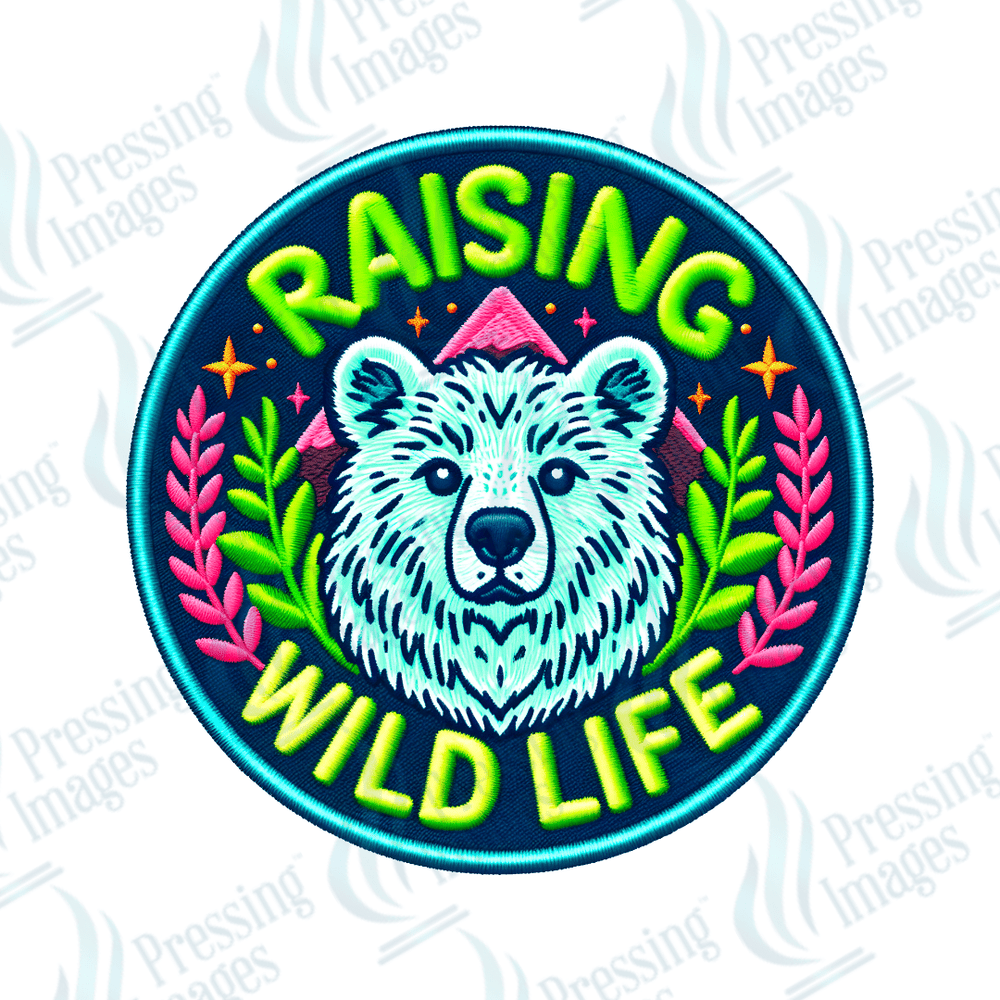 DTF HP 1070 Raising wildlife two 3PK - Pressing Images