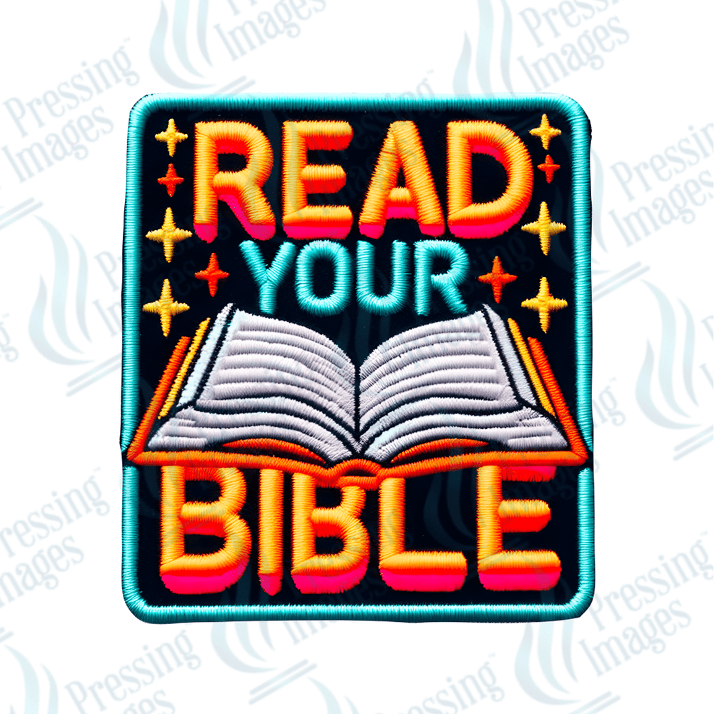 DTF HP 1074 Read your bible 3PK - Pressing Images