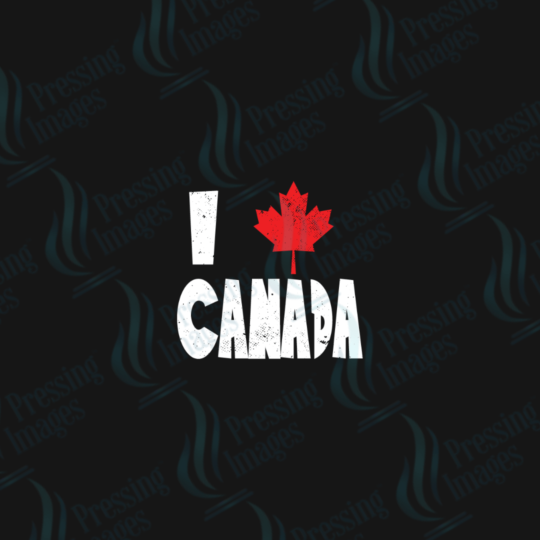 DTF HP 1104 I Heart Canada - Pressing Images