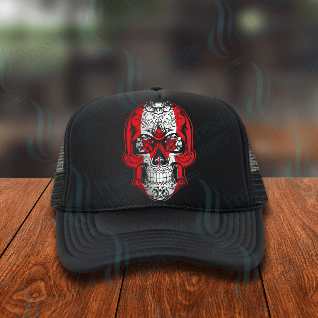 DTF HP 1107 Canada Skull - Pressing Images