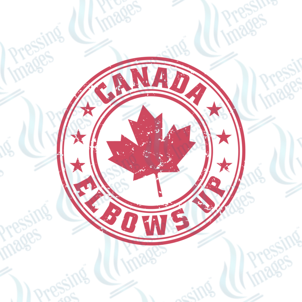 DTF HP 1110 Canada Elbows Up - Pressing Images