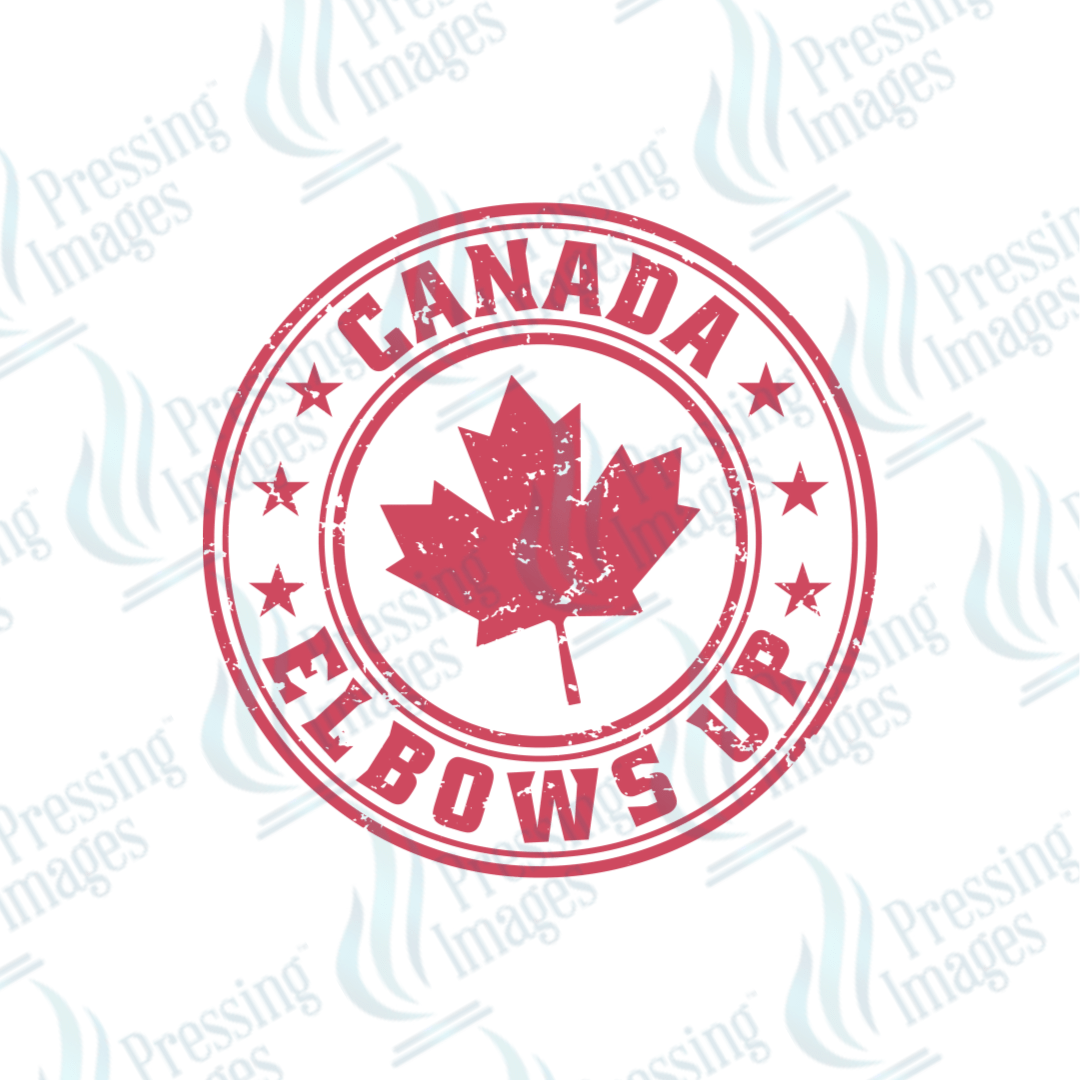 DTF HP 1110 Canada Elbows Up - Pressing Images