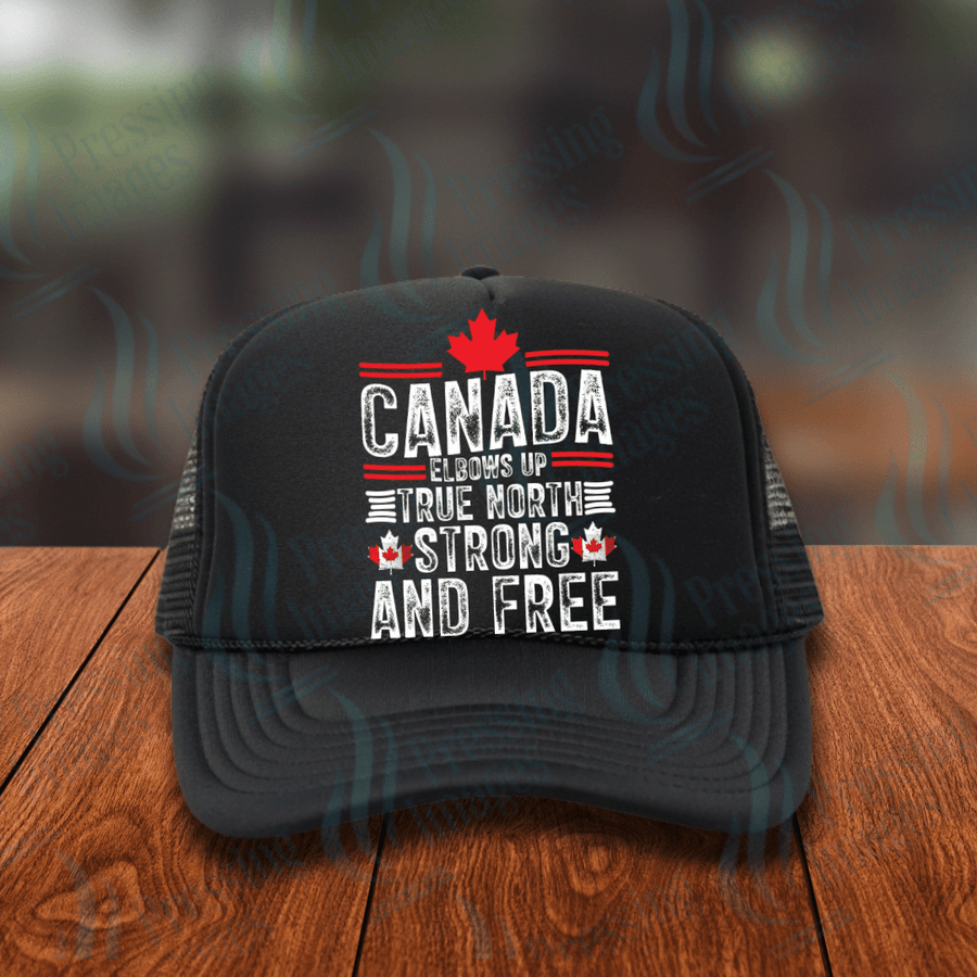 DTF HP 1111 Canada Elbows Up True North Strong & Free - Pressing Images