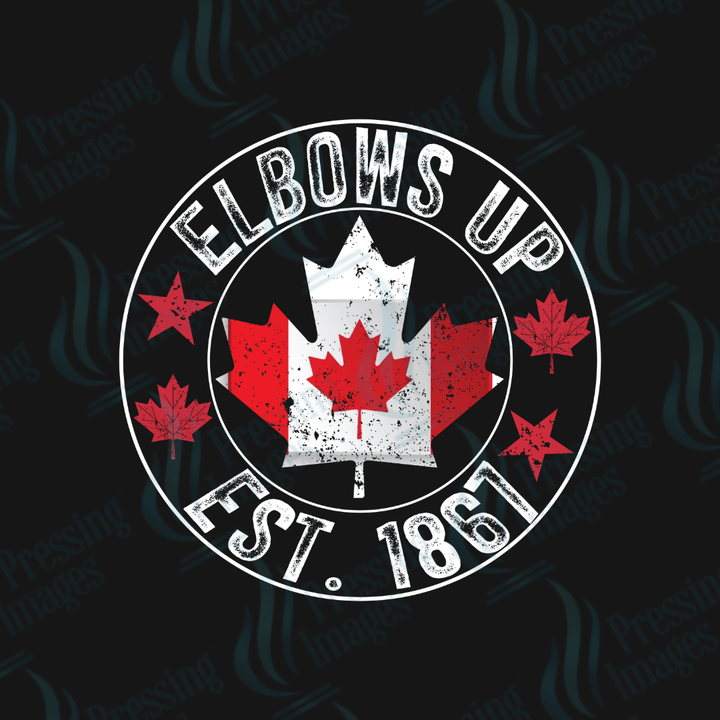 DTF HP 1121 Elbows Up Est 1867 - Pressing Images