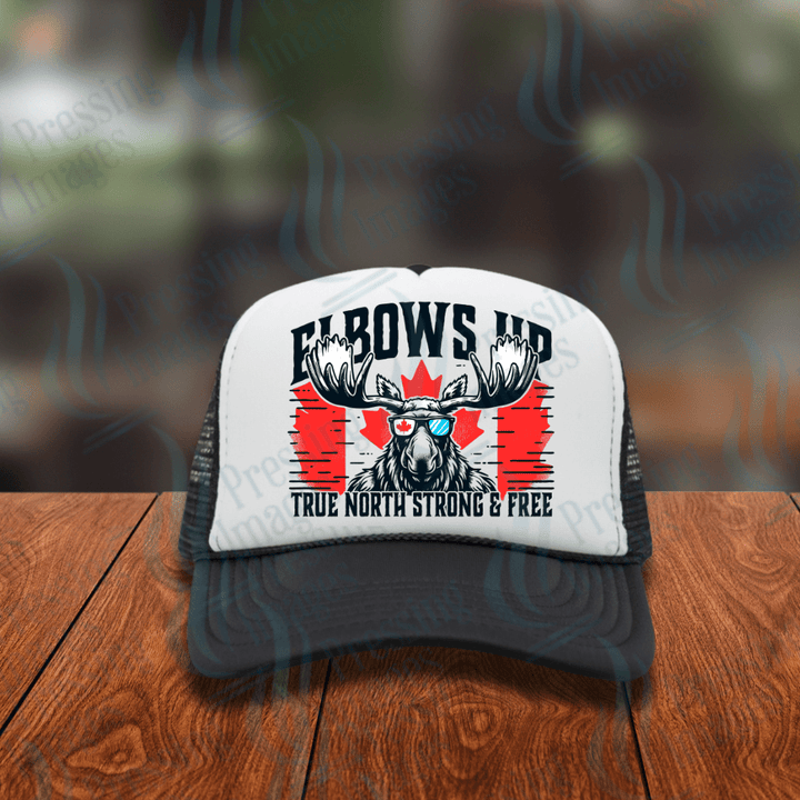 DTF HP 1123 Elbows Up Moose - Pressing Images