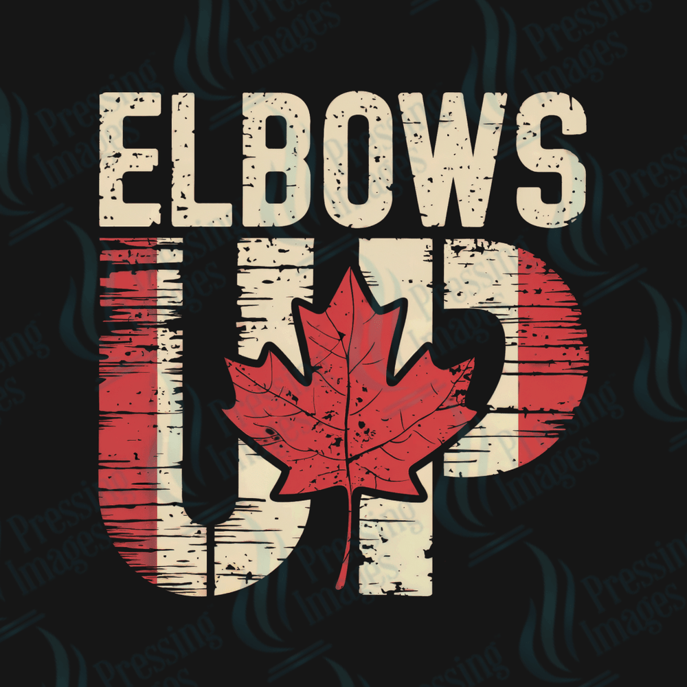 DTF HP 1125 Elbows Up Off White - Pressing Images