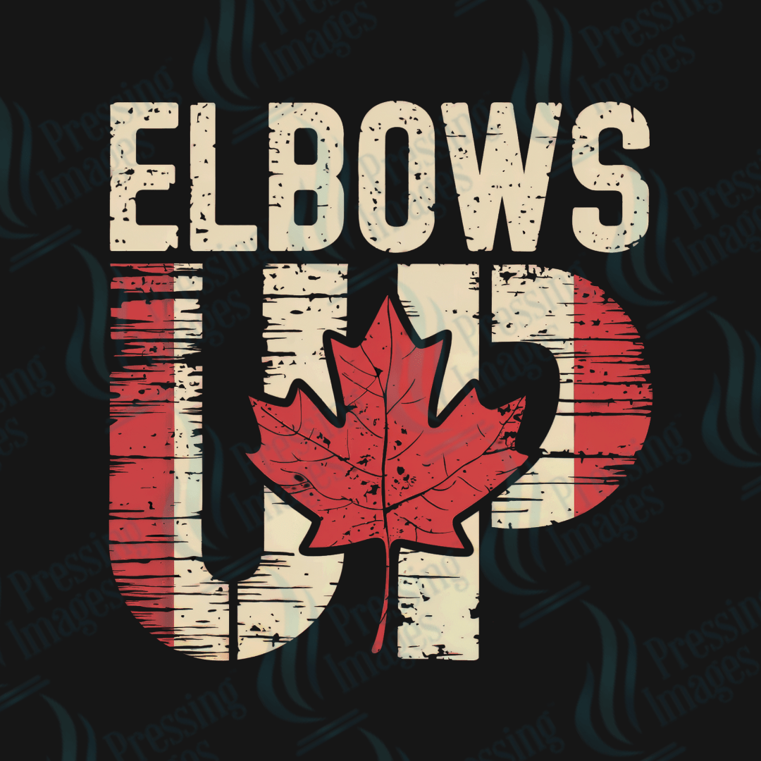 DTF HP 1125 Elbows Up Off White - Pressing Images