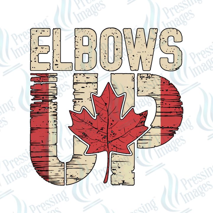 DTF HP 1126 Elbows Up Off White with outline - Pressing Images