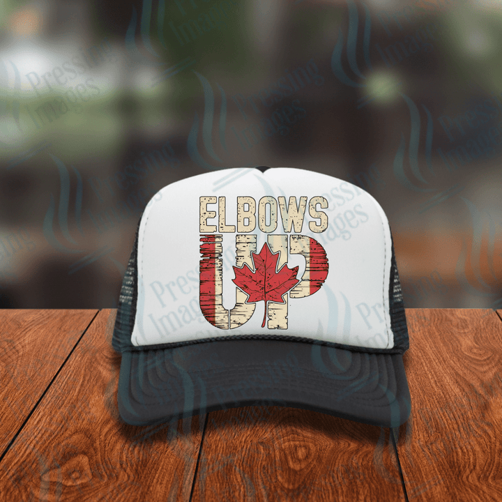 DTF HP 1126 Elbows Up Off White with outline - Pressing Images