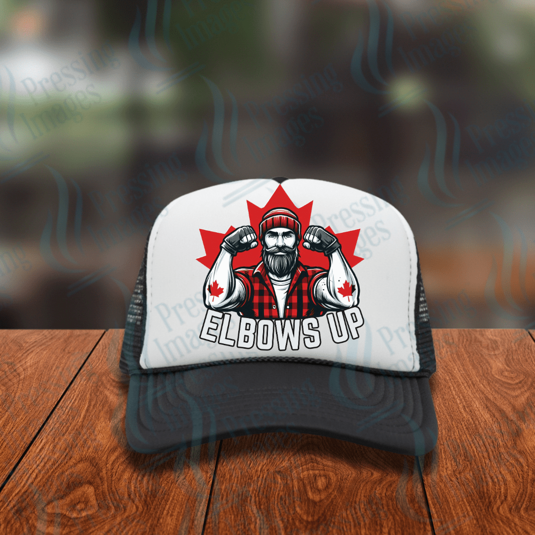 DTF HP 1127 Elbows Up Lumberjack - Pressing Images