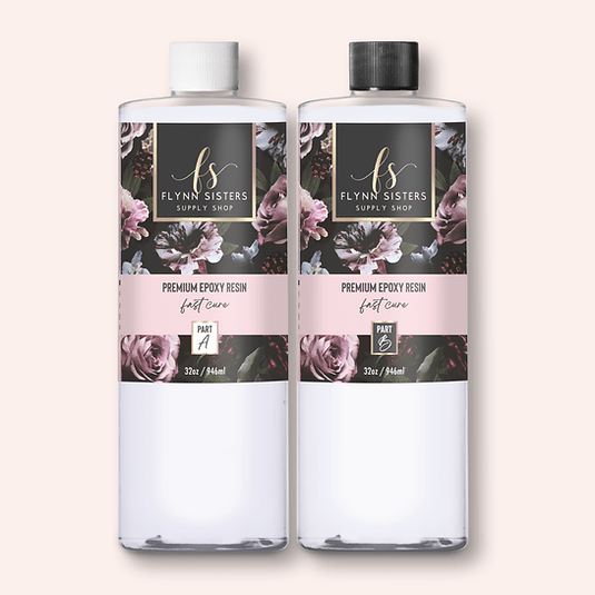 Fast Cure Epoxy Resin 1/2 Gallon Kit (32ozA & 32ozB) - Pressing Images