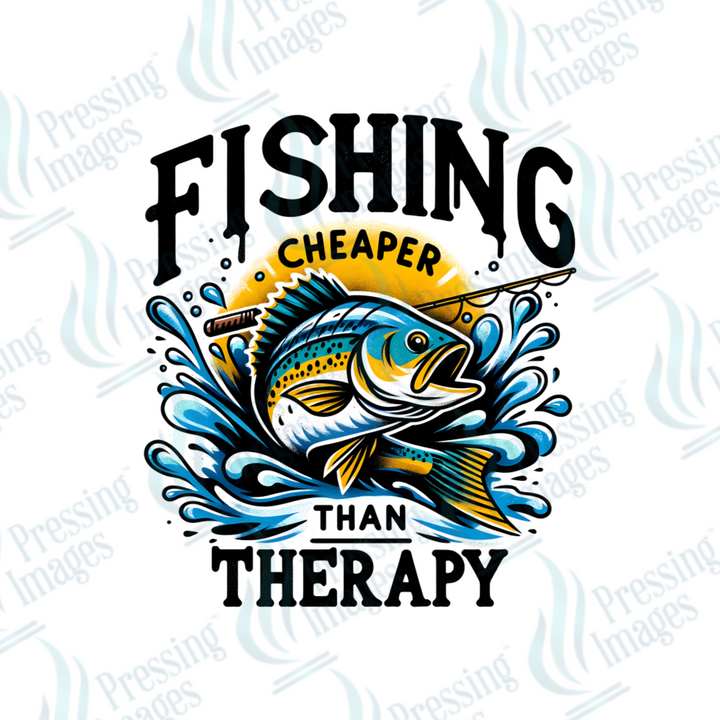 DTF 2441 Fishing is cheaper than therapy