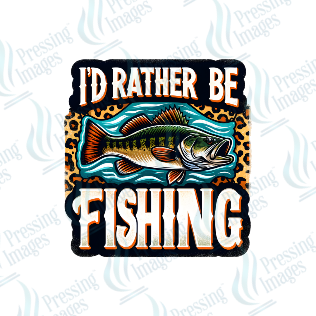 DTF 2446 Wall plaque I'd rather be fishing