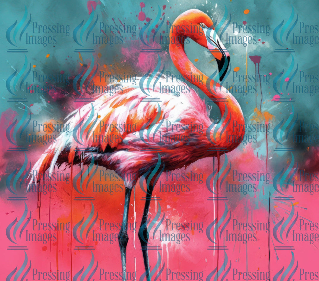 15009 Flamingo 5 Tumbler Wrap.